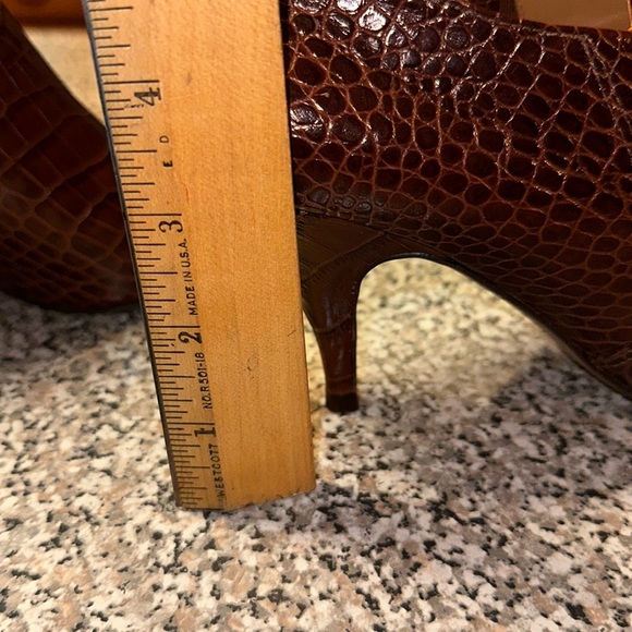 Tory Burch Georgina Croco Embossed Leather Boots 7 1/2 - Picture 12 of 17